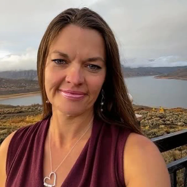 Chandra Proffitt overlooking Blue Mesa